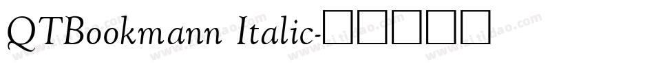 QTBookmann Italic字体转换